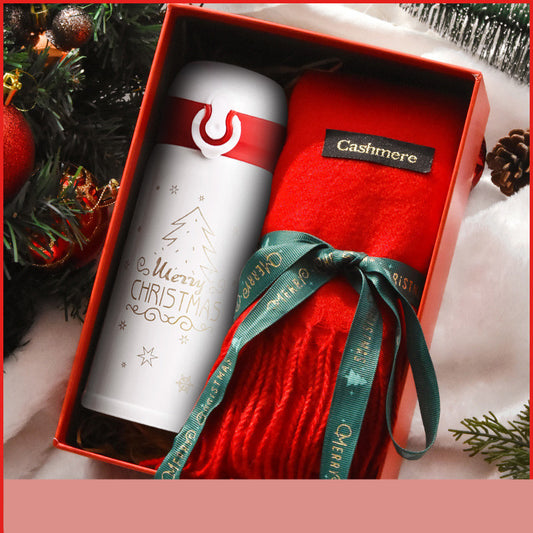 Christmas Gift Sets, Thermos Cup & Scarves, Perfect for Mom, Wife, Sister, Daughter