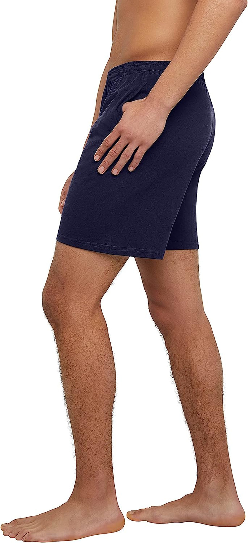 Men's Athletic Shorts, Favorite Cotton Jersey Shorts, Pull-On Knit Shorts with Pockets, Knit Gym Shorts, 7.5" Inseam