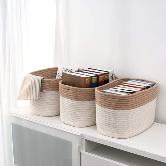 Cotton Rope Storage Basket, Organizing Basket Storage