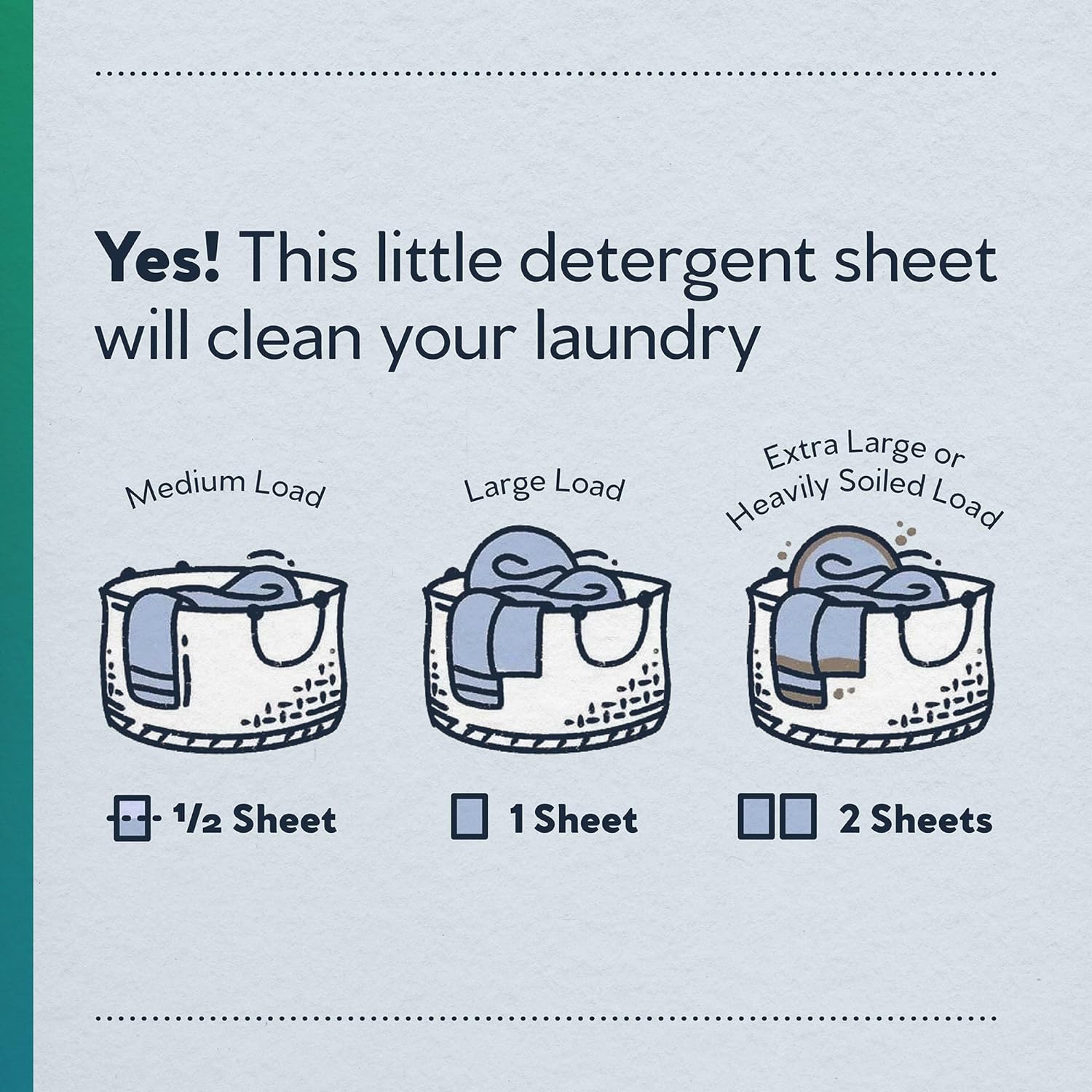 Earth Breeze Laundry Detergent Sheets - Fresh Scent - No Plastic Jug (60 Loads) 30 Sheets