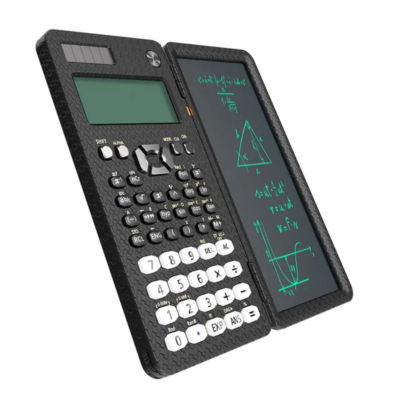 Solar Scientific Calculator with Writing Tablet, 349 Functions, Engineering Financial Calculator for School Students Office 