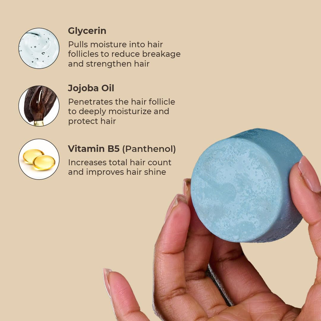 Conditioner Bar - Promote Hair Growth, Strengthen & Moisturize All Hair Types - Paraben & Sulfate Free Formula with Natural Ingredients for Dry Hair (Citrus Sun, 1.8 Oz)