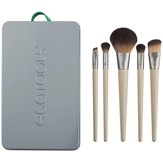 Makeup Brush Set for Eyeshadow, Foundation, Blush, and Concealer with Bonus Storage Case, Start the Day Beautifully, Travel Friendly, 6 Piece Set